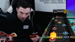 Guitar Hero Gamer Completes Through The Fire And Flames At 275 Percent Speed For New World Record
