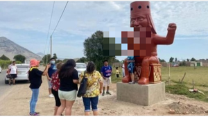 Statue Of Man With Giant Penis Damaged By Thugs Just Days After Erection