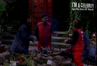 The two campmates locked heads and began to have a brief confrontation (Credit: ITV)