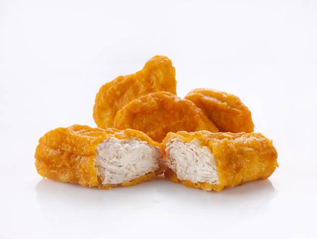 The worker was only given a measly pile of 3 chicken nuggets (Credit: Shutterstock)