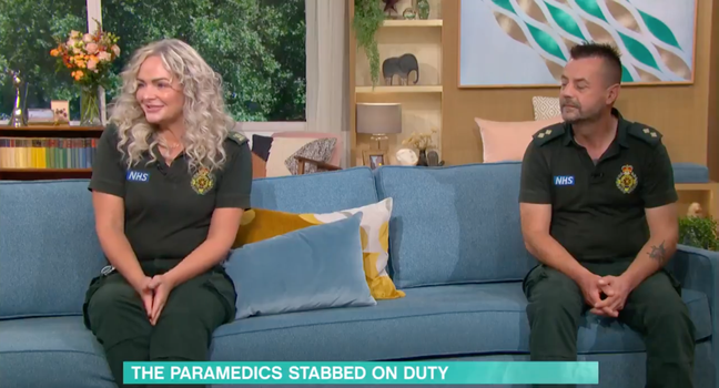 Both paramedics said they continue to do the job after the stabbing because they love helping patients (Credit: ITV)