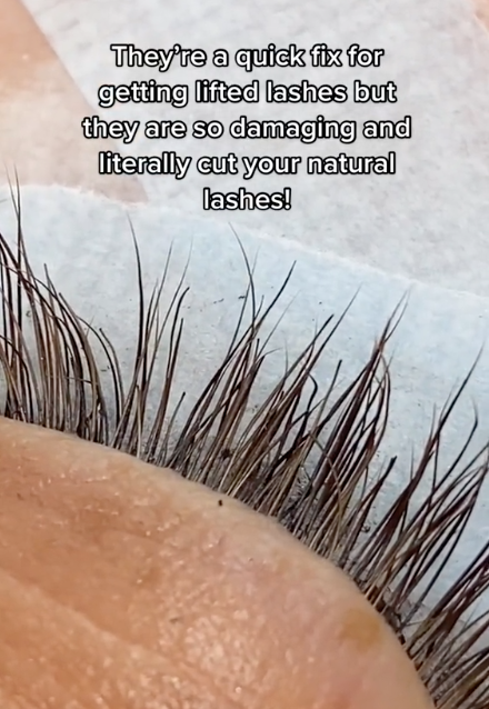 The woman explained the curlers can cut the lashes (Credit: TikTok/@ipsbeauty)