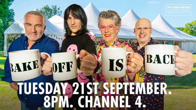 Bake Off is back tonight at 8pm! (Credit: Channel 4)