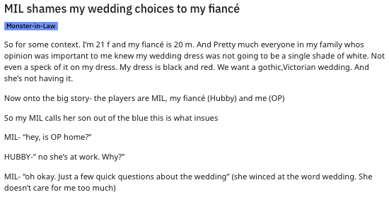 One bride took to Reddit to ask for advice (Credit: Reddit)