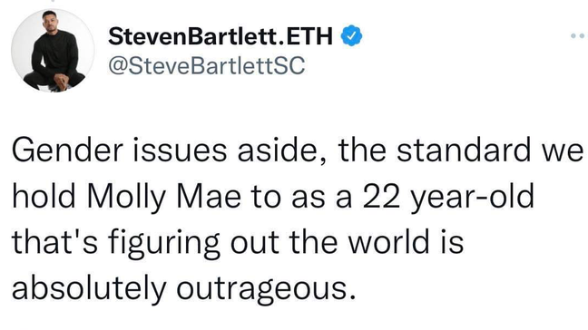 Steven Bartlett Tweet 1