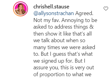 Chrishell replied to a comment about how the last season has been (Credit: Instagram/Chrishell Stause)