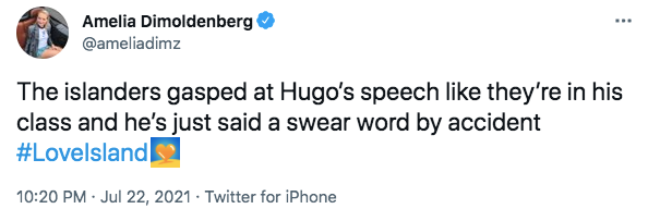 Hugo moving mad proved popular (Credit: Twitter)