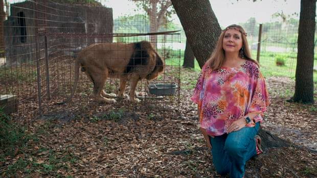 Animal rights activist Carole Baskin was Joe Exotic's rival (Credit: Netflix)