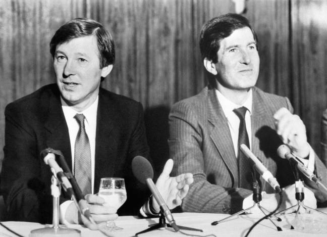 Sir Alex Ferguson's press conference when being named new United manager in 1987. Image: PA Images
