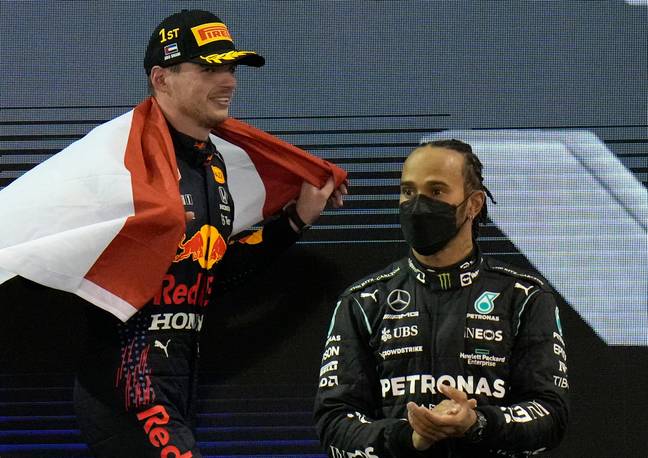 Hamilton looks on as Verstappen wins. Image: PA Images