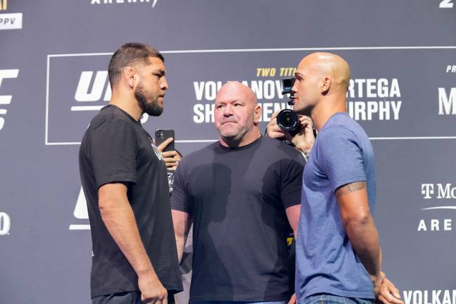 Diaz and Lawler ahead of their fight. Image: PA Images