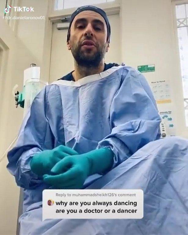 Dr Aronov cannot perform surgery at the moment. Credit: TikTok