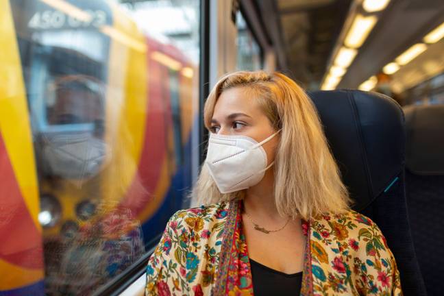 Face masks are currently compulsory on public transport. Credit: Alamy 