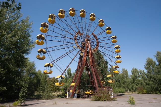 An abandoned ferris wheel in the Chernobyl exclusion zone. Credit: Alamy