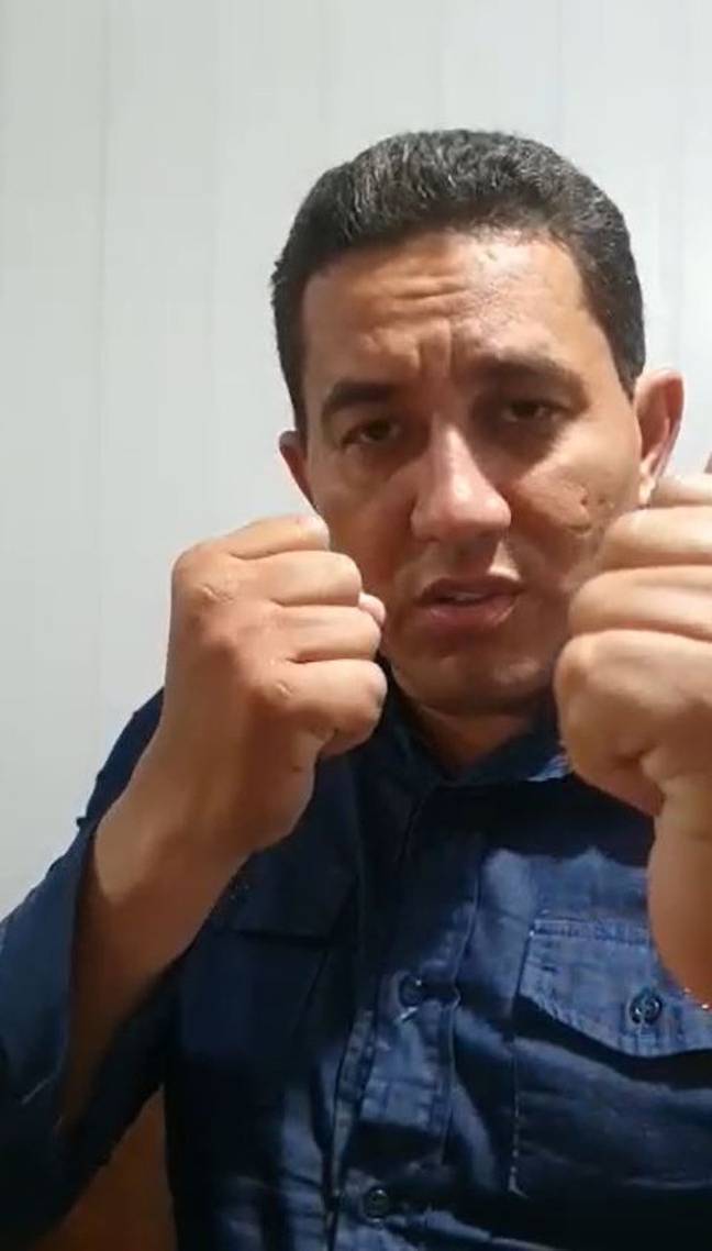 Peixoto accepted the challenge from the former council worker. Credit: Newsflash