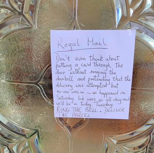 The note has not gone down well. Credit: Kennedy News and Media