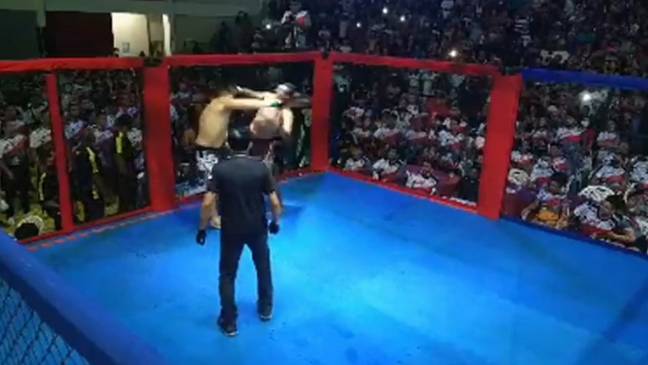 The two men got in the ring to have a fight. Credit: Newsflash