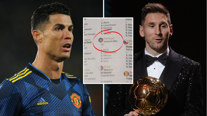 Full List Of Every Journalists' Votes For 2021 Ballon d'Or Revealed, Cristiano Ronaldo Failed To Make Portugal's Top Five