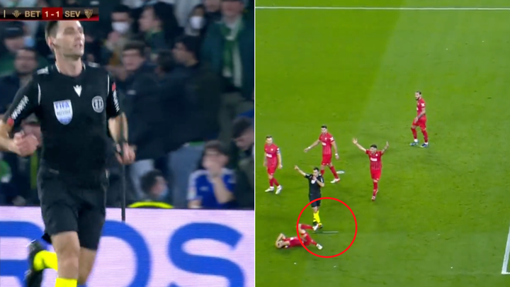 Joan Jordan Hit By Metal Pole Thrown From The Crowd As Real Betis Vs Sevilla  Is Abandoned