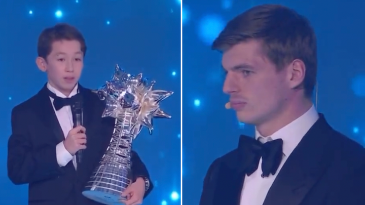 Fans Spot Max Verstappen's Awkward Reaction To Young Driver Praising Lewis Hamilton At FIA Awards