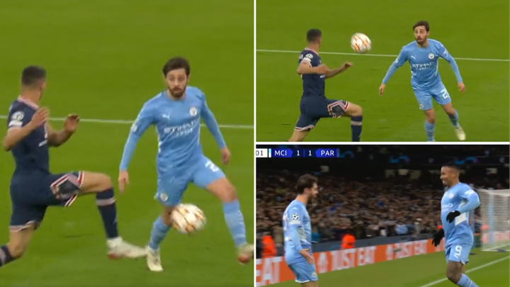 Bernardo Silva Produces A Brilliant Assist To Set Up Gabriel Jesus For Manchester City Winner Vs PSG