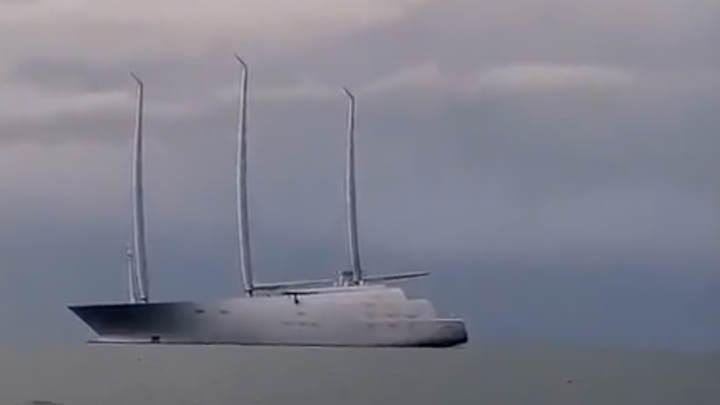 TikToker Comes Metres Away From Largest Sailing Yacht On Earth Worth More Than £300 Million