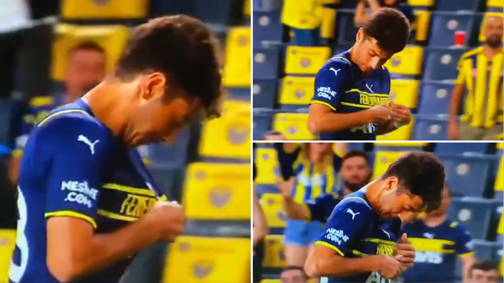 Fenerbahce Player Awkwardly Tries To Kiss Club Crest On Puma Third Kit Fenerbahce Player Awkwardly Tries To Kiss Club Crest On Puma Third Kit