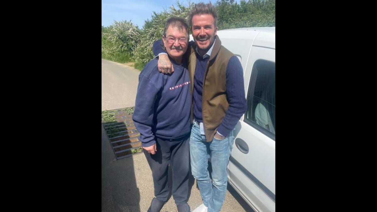 David Beckham and Gerald from Clarkson’s Farm pose for Instagram pic