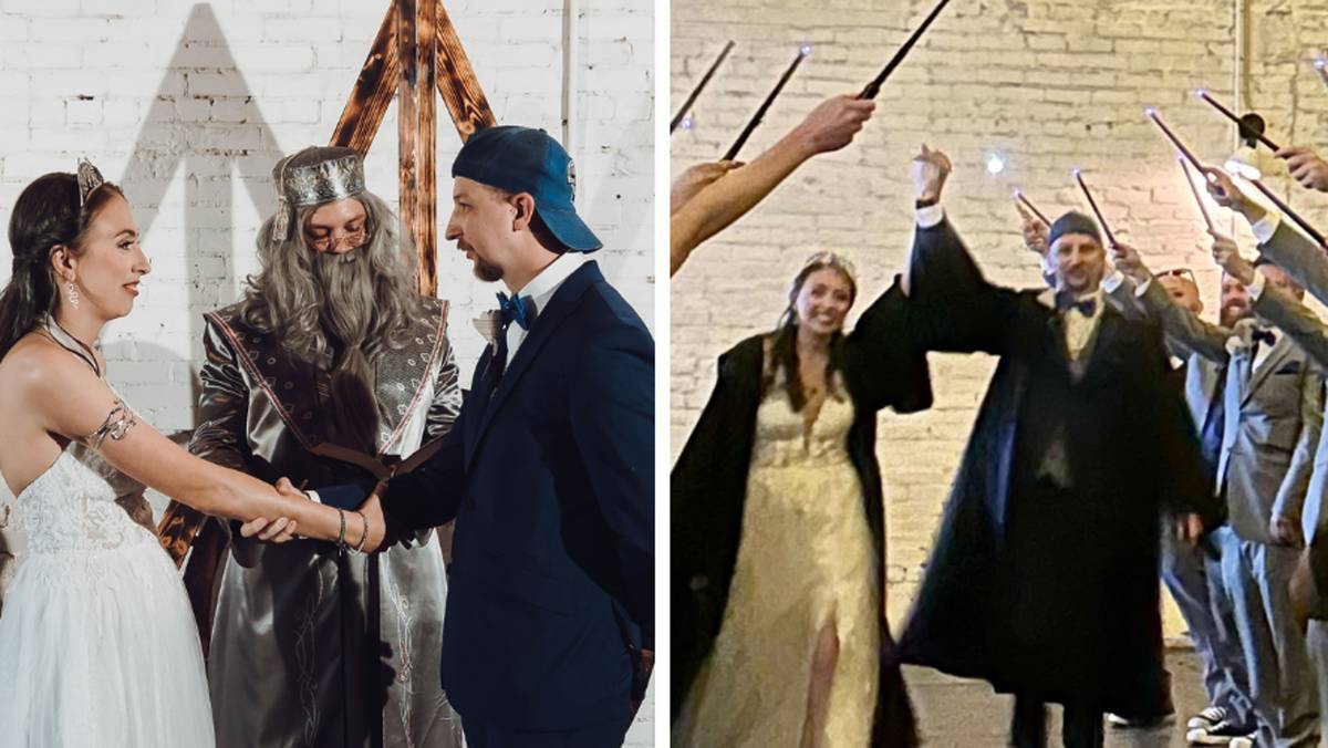 This Harry Potter-Themed Wedding at a Railroad Museum Transports Us to  Hogwarts - Love Inc. Mag