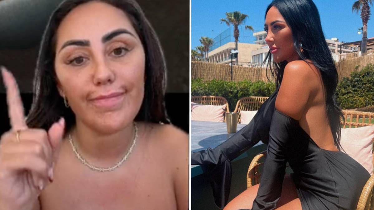 Geordie Shore's Sophie Kasaei goes topless and covers her boobs in
