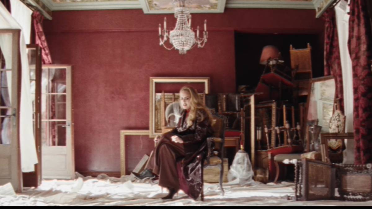 Adele Easy On Me Music Video Outfit, Adele's Oxblood Leather Trench Coat  Was the True Star of the Easy On Me Music Video