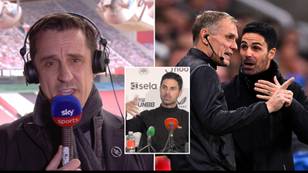 Gary Neville says Arsenal's club statement is 'wrong' and should have been 'done privately'
