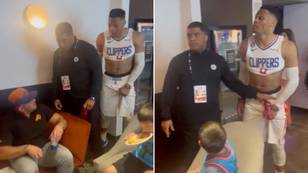 Russell Westbrook gets into heated exchange with Phoenix Suns fan in front of young kid