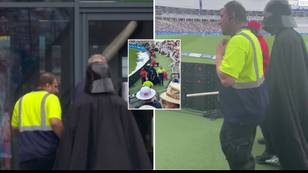 Fans left in stitches as Darth Vader thrown out of cricket ground by security during Ashes Test