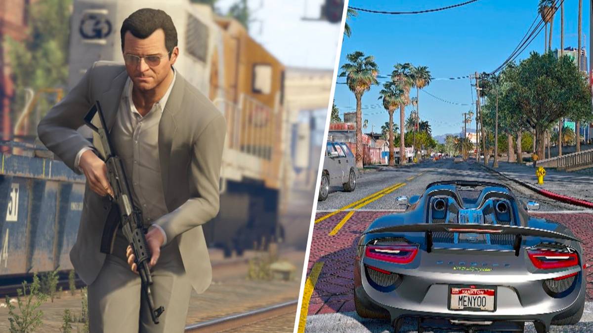 Someone added ray tracing to GTA V and it looks incredible