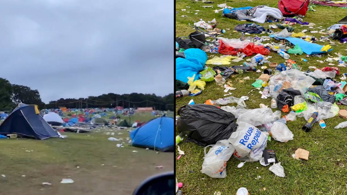 Utterly appalling': Video shows litter left behind by concertgoers