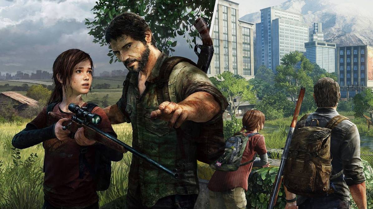Wallpaper The city, Skyscrapers, Ellie, Two, Game, Rifle, Joel