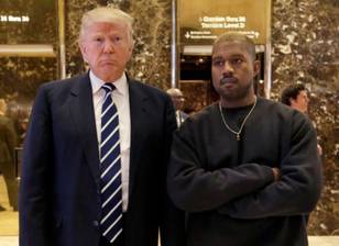 唐纳德·特朗普（Donald Trump）和坎耶·韦斯特（Kanye West）在特朗普大厦开会