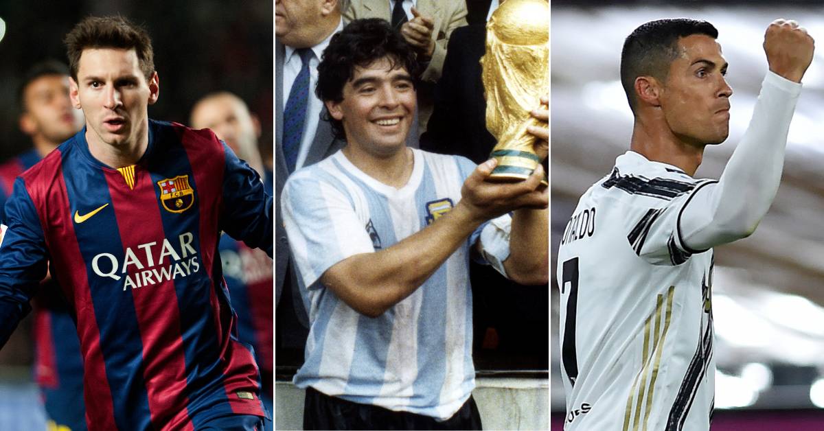 Maradona, Pele, Messi or Ronaldo – just who is football's greatest player?,  messi and maradona HD wallpaper