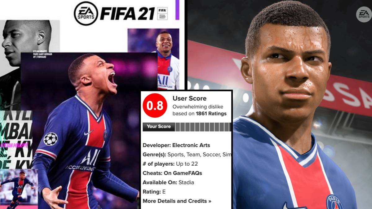 FIFA 21 is currently rated a terrible 0.8/10 on Metacritic