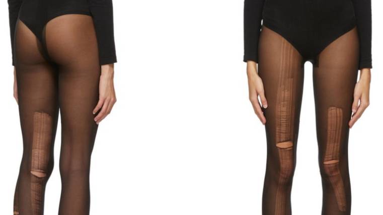 Gucci Black Distressed Tights - ShopStyle Hosiery