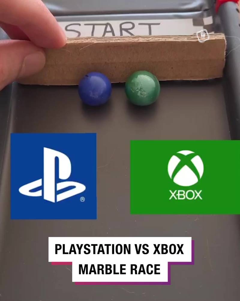 Playstation vs Xbox marble race