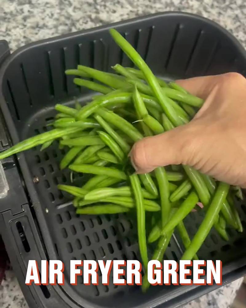 Quick & Easy Air-Fried Green Beans 👩‍🍳💁‍♀️