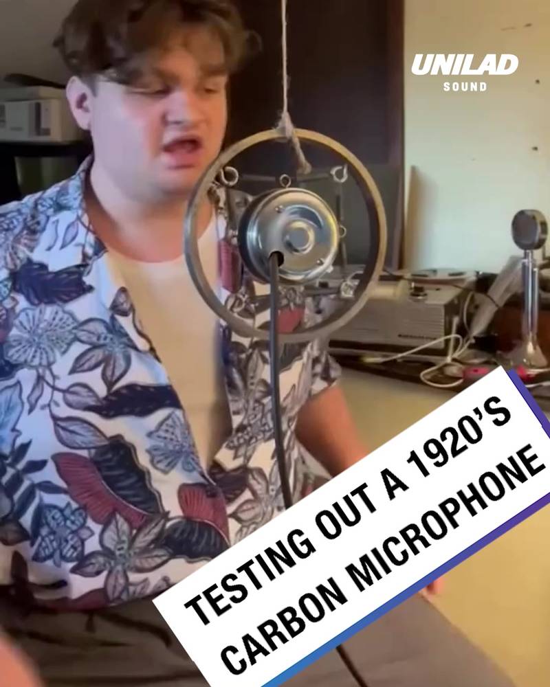 Testing out a 1920s carbon microphone