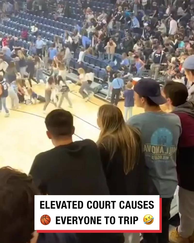 LADbible Video hub Elevated court causes everyone to trip
