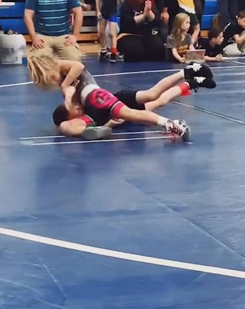 Tough Girl Beats Boy In Wrestling Match