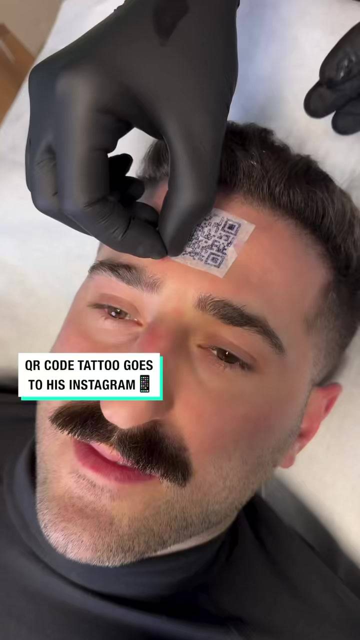 QR Code Tattoo Links To His Social Media
