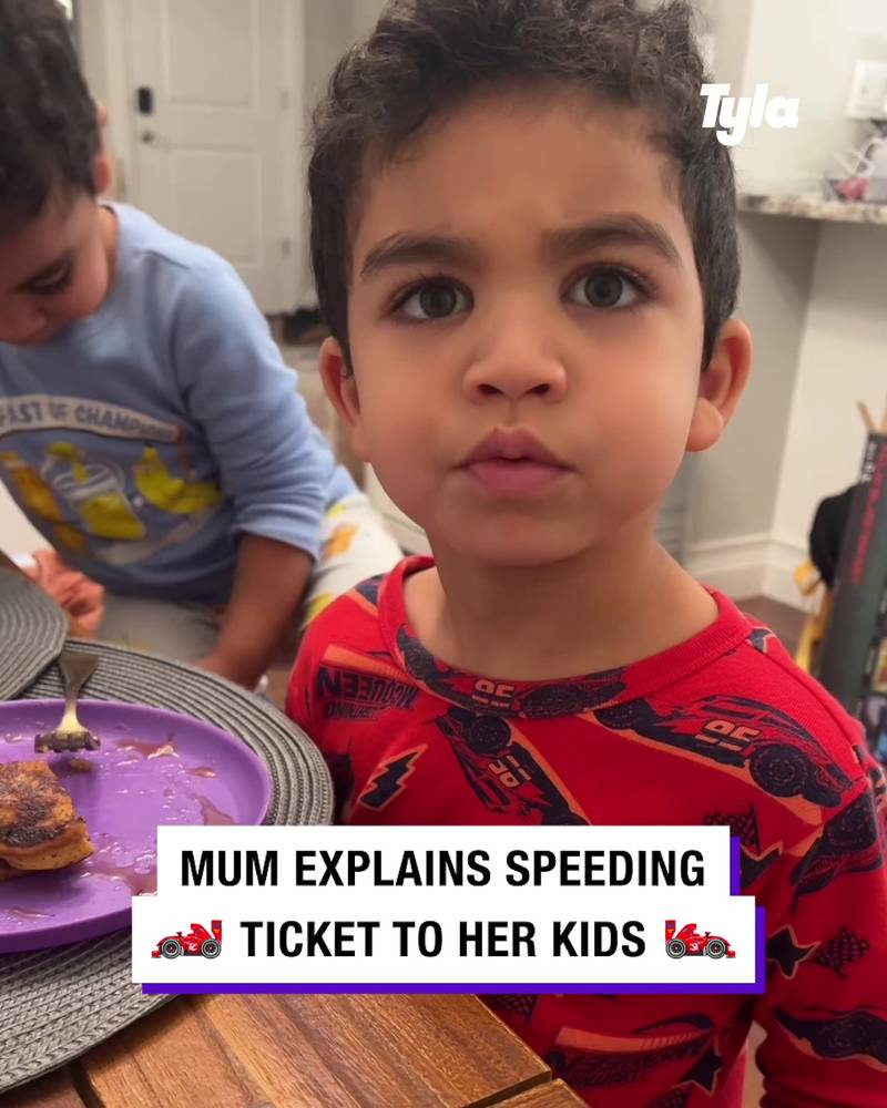 Mum explains her speeding ticket to her kids