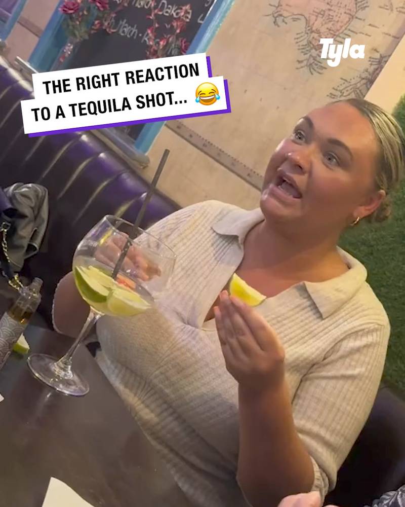 The correct reaction to a tequila shot