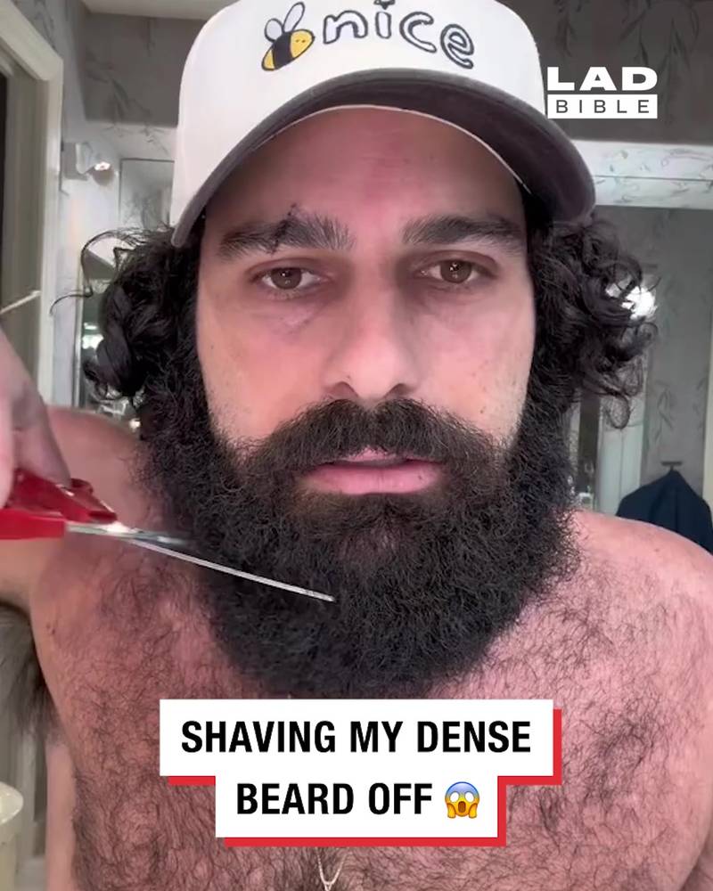 Shaving my dense beard off